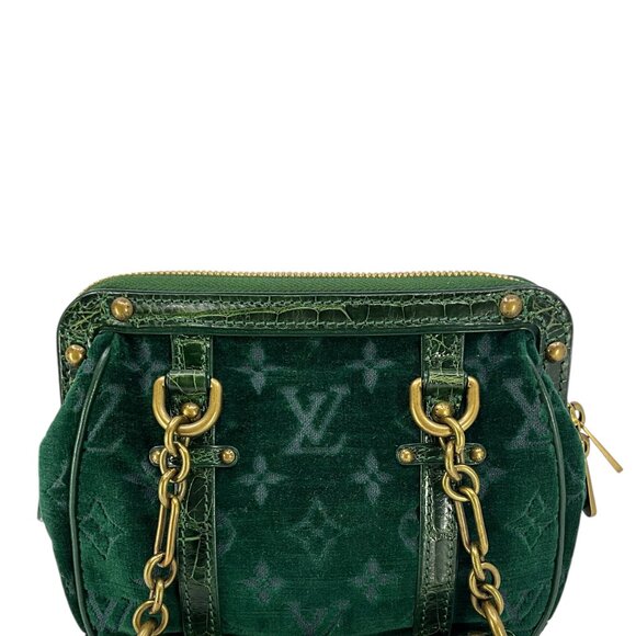 Louis Vuitton Limited Edition Monogram Velours Alligator Gracie PM Bag - Picture 3 of 7